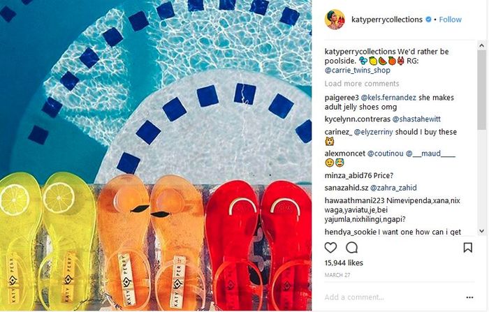 Sandal buah-buahan yang akan diluncurkan oleh Katy Perry