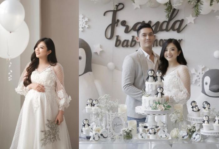 Penampilan Franda dalam acara baby showernya yang sukses curi perhatian netizen 