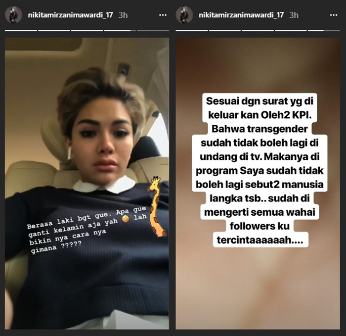 Nikita Mirzani bicara soal transgender.