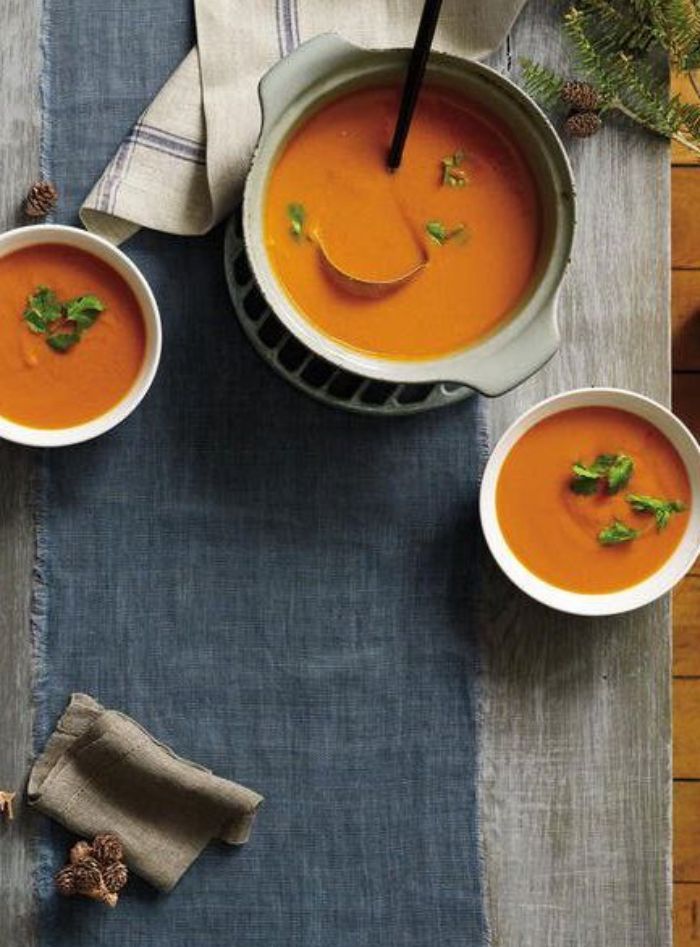 Curried carrot-lentil soup