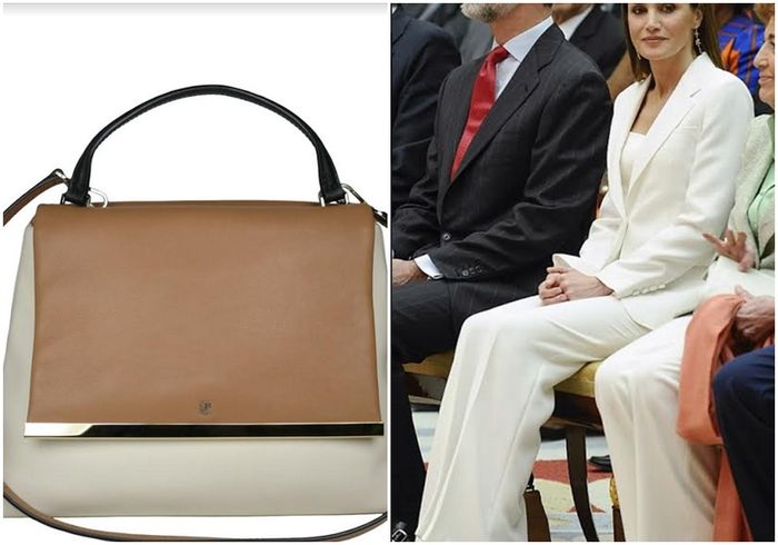 Ini dia tas dan setelan putih yang dikenakan Ratu Letizia dari Spanyol. 