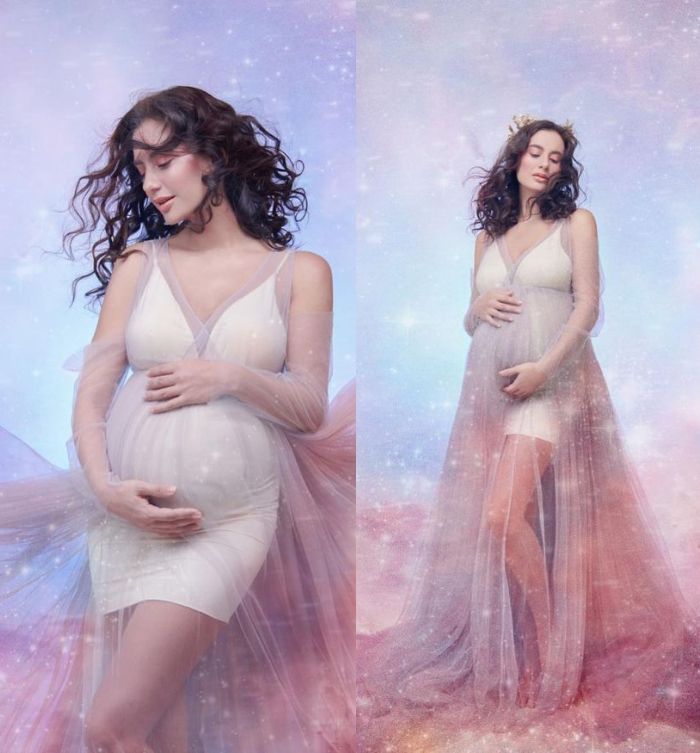 Penampilan Marissa saat maternity shoot yang sempat tuai pujian bak bidadari