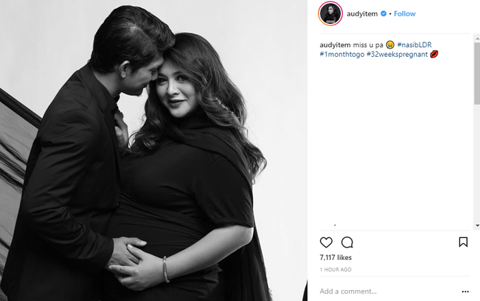 Foto Audy rindu suami