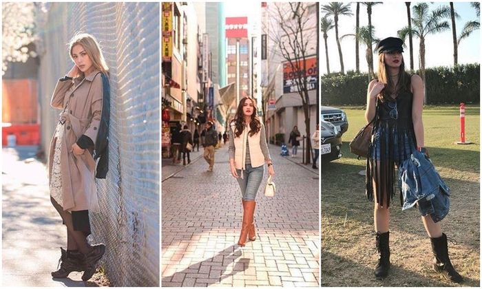 Jessica Iskandar, Shandy Aulia dan Nia Ramadhani memilih alas kaki model boots dari bahan kulit untuk melengkapi penampilannya saat berlibur ke luar negeri.