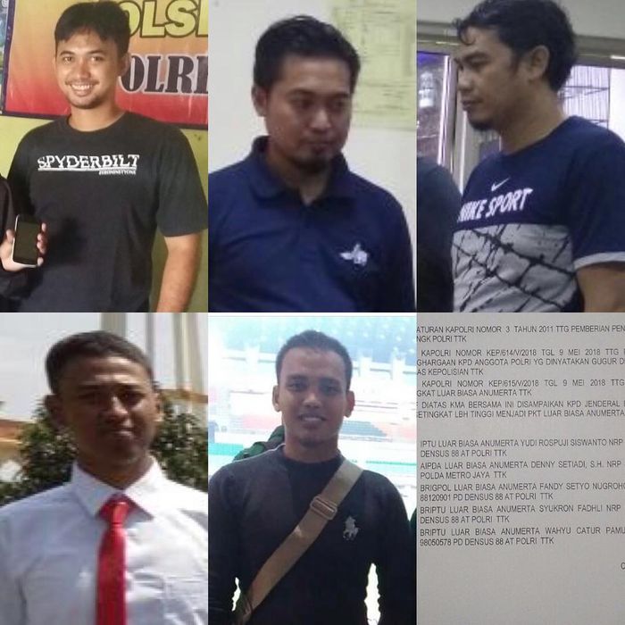 Para polisi yang tewas dalam kerusuhan Mako Brimob