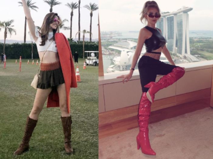 Penampilan Nia Ramadhani vs Jessica Iskandar Saat Nonton Konser