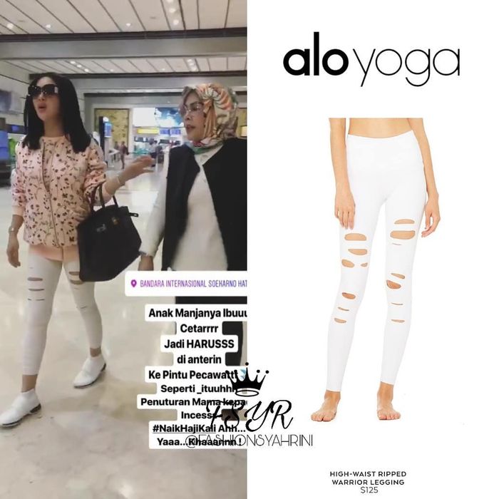 Syahrini tampil sederhana dengan sweatshirt berwarna pink