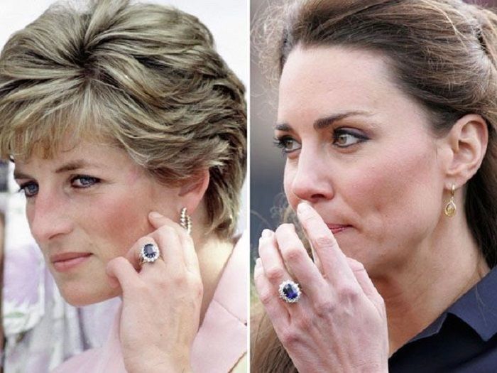 cincin tunangan Putri Diana yang sekarang dipakai Kate Middleton