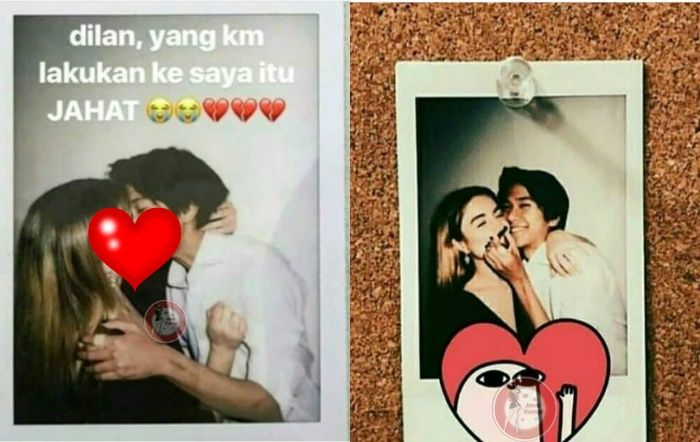 Sejumlah foto mirip Iqbaal mencium seorang bule cantik bikin hati netizen terpotek