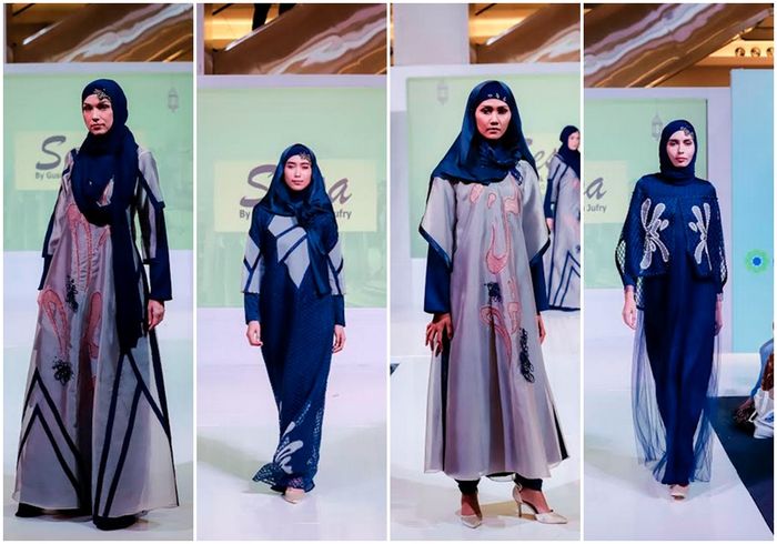 Siluet busana H-line dan A-line yang loose mendominasi koleksi Monika Jufry kali ini. 