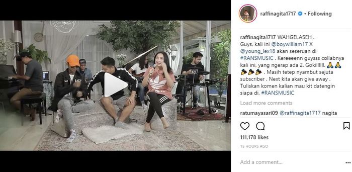 Nagita Slavina duet bareng Boy William dan Young Lex.