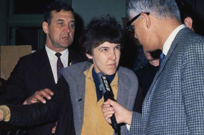 Valerie Solanas saat diwawancarai sebuah stasiun TV