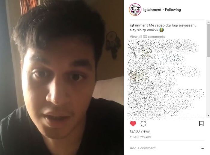 Reaksi Kevin Julio kala mendengarkan lagu dari DJ Aisyah