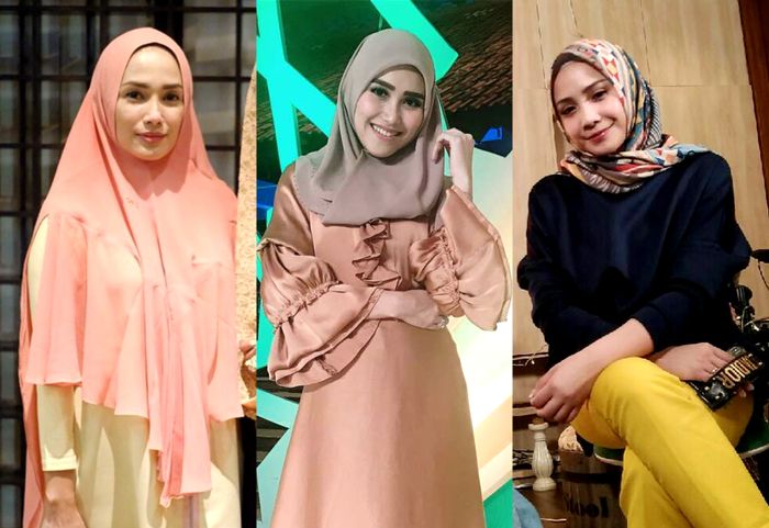 deretan selebritis tampil beda mengenakan hijab.