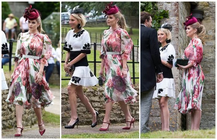 Kity Spencer memukau dengan balutan midi dress motif floral