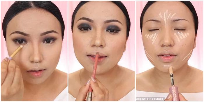 MUA Promise Tamang dalam video youtubenya memaparkan teknik makeup dengan konturing dan pulasan eyeshadow yang mirip dengan gaya makeup Meghan Markle saat pernikahan.
