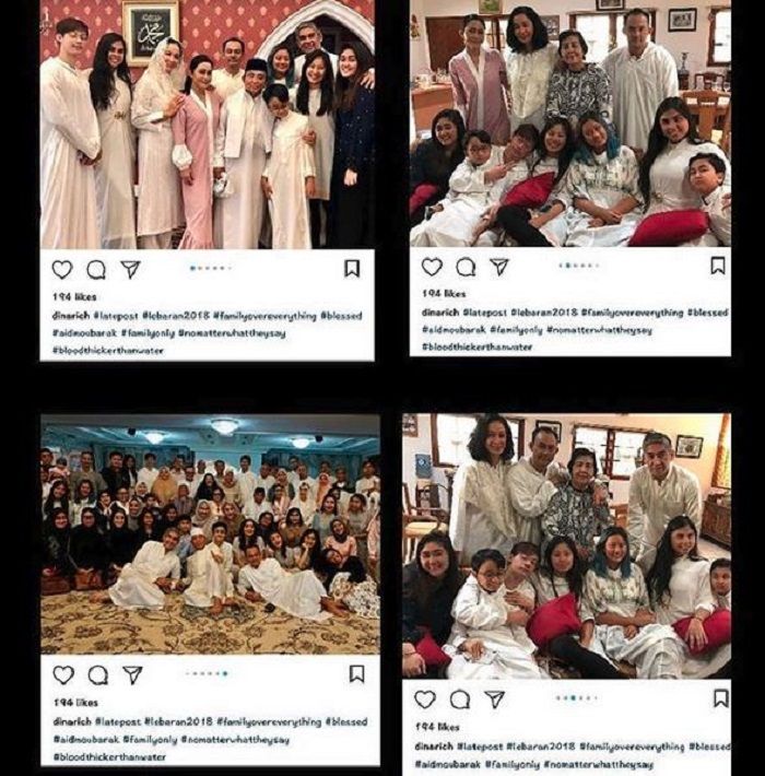 Foto keluarga Dipo Latief saat Lebaran