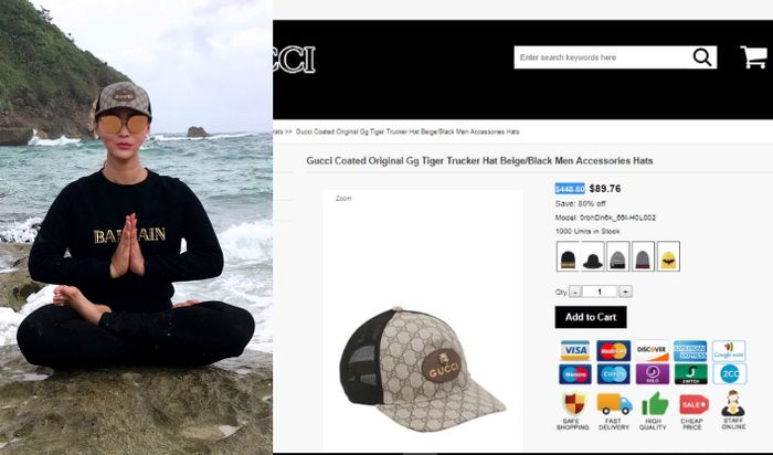 Inul kenakan GG Tiger Trucker Hat