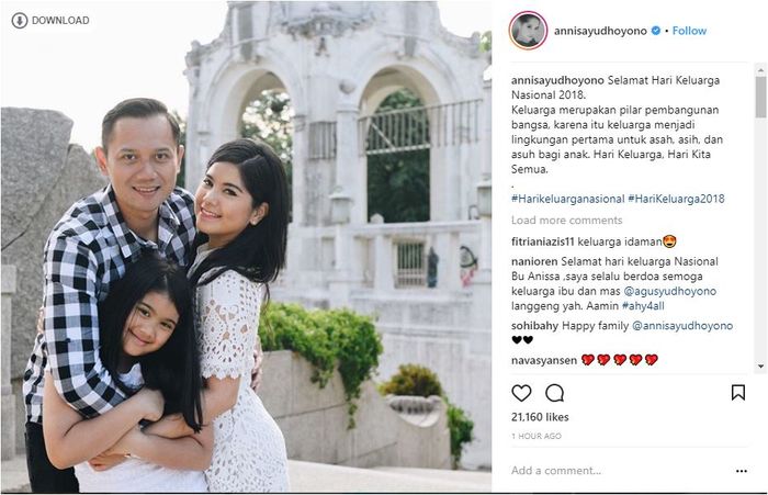 Annisa Pohan ungkap arti keluarga baginya.