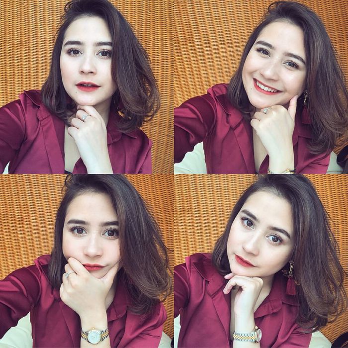Prilly Latuconsina selalu terlihat menawan dengan polesan makeup yang flawless
