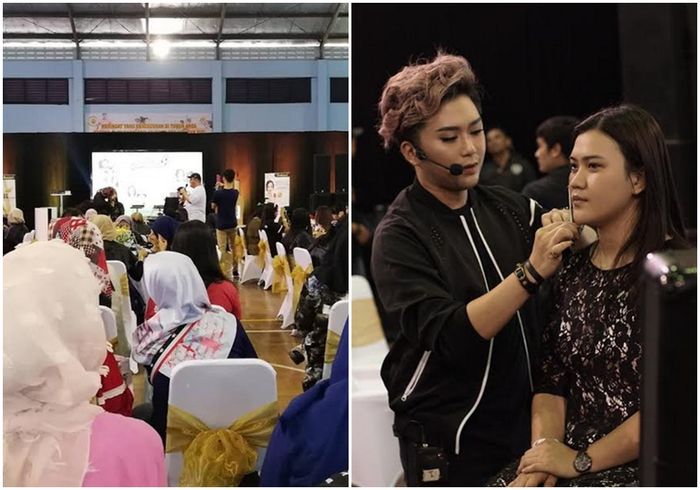 Demo makeup bersama makeup artist profesional, Alpha Makeup Artist.