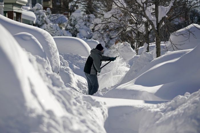 Badai Salju di Kota Buffalo, New York