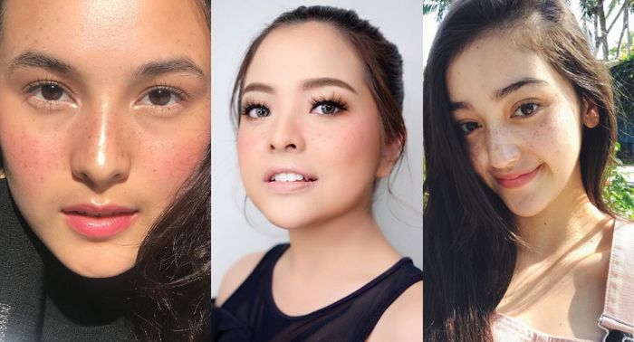 Chelsea Islan, Tasya Kamila dan Ranty Maria dengan fake freckles
