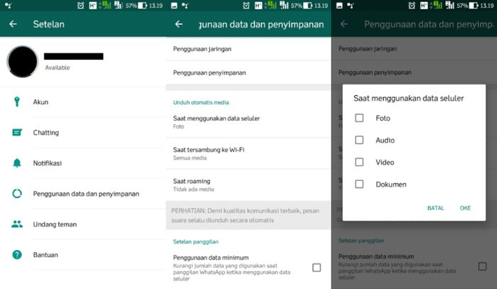 Mematikan fitur 'Unduh otomatis'