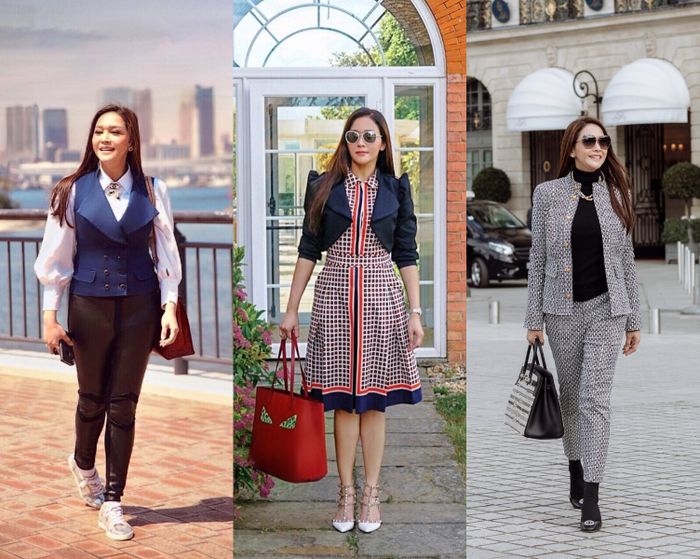 Maia Estianty selalu tampil stylish dengan berbagai paduan fashion item branded