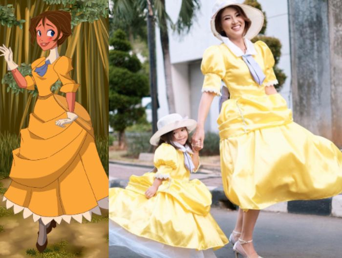 Sarwendah dan Thalia kompak kenakan gaun bernuansa kuning