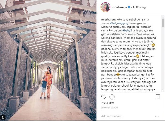 Sharena Delon merasa sedih karena semakin jauh dari putra pertamanya.