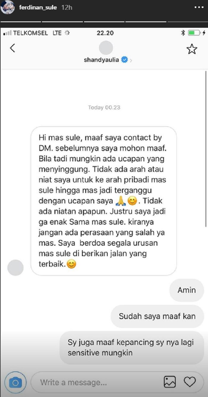 Tersinggung di Talkshow, Shandy Aulia Coba Berdamai dengan Sule