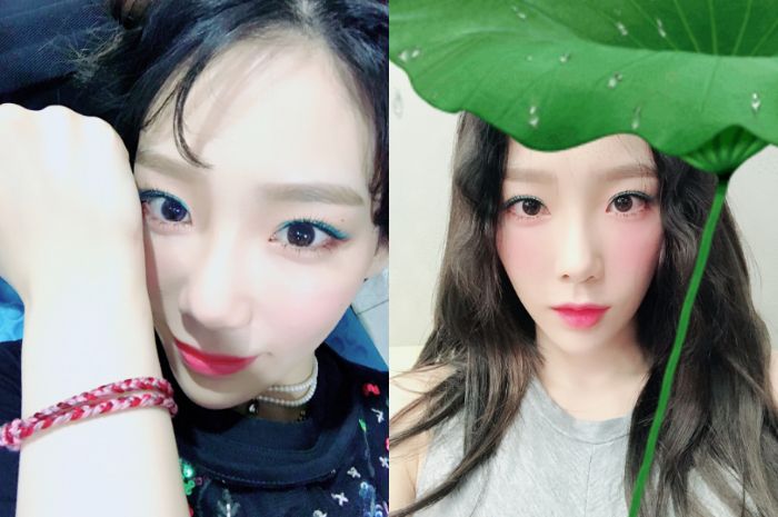Taeyeon Tampak Cute dengan Eyeliner Biru