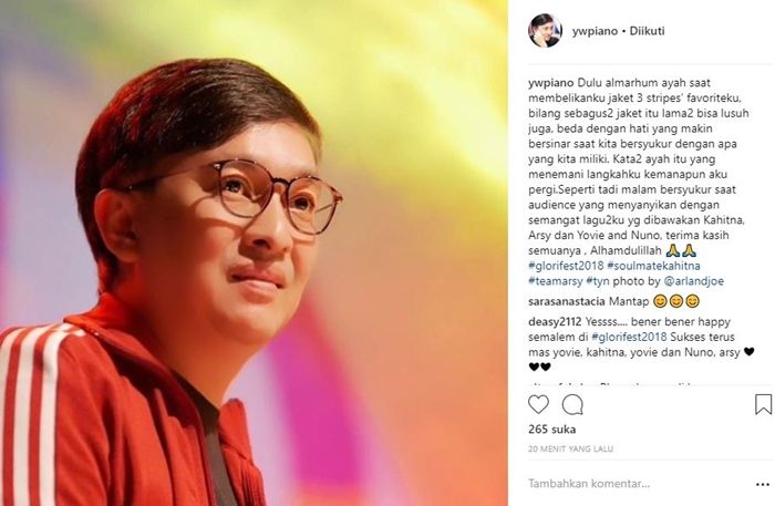 Postingan Yovie Widianto