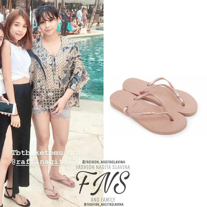 Nagita Slavina sempat memakai sandal jepit yang harganya cukup fantastis