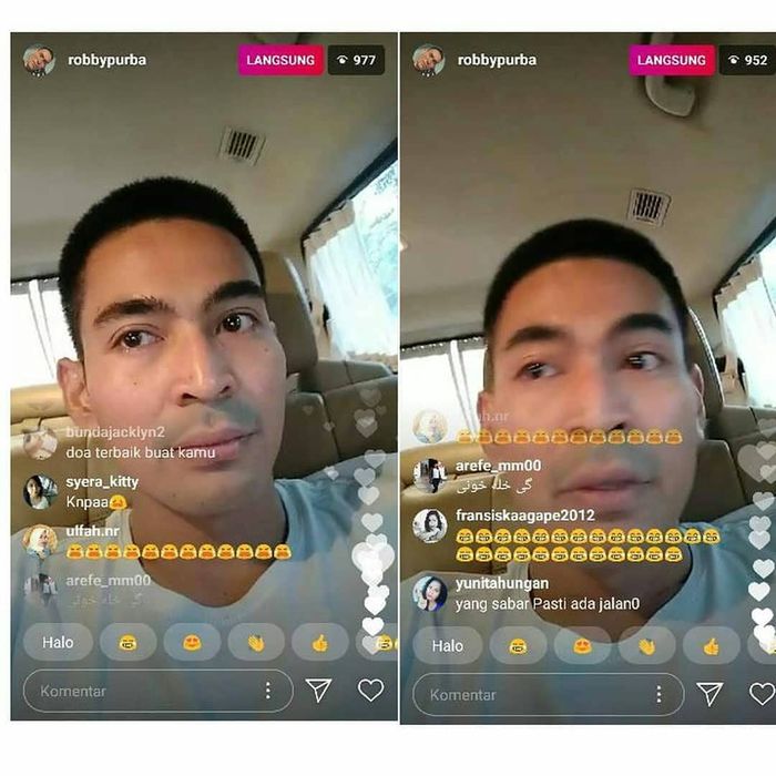 Robby Purba live Insta Story