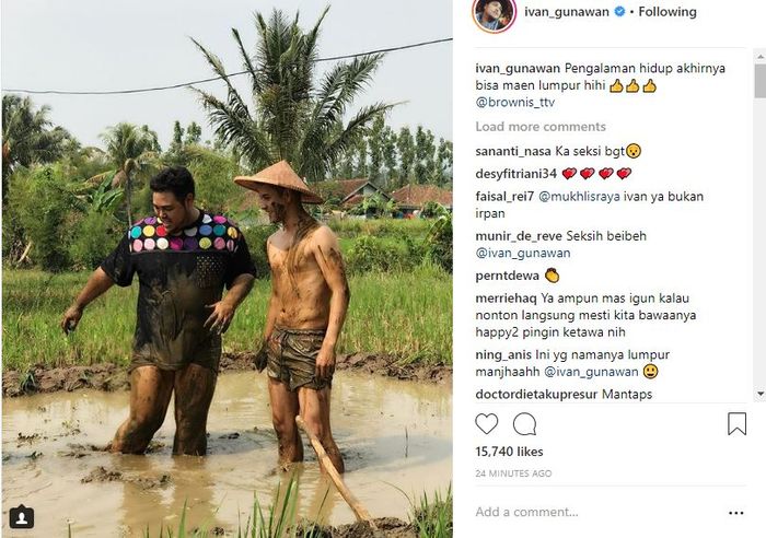 Ivan Gunawan lagi main lumpur, tapi celananya jadi sorotan