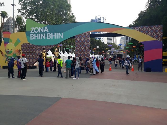 Tamu undangan mulai memadati acara rehearsal pembukaan Asian Games 2018 di Gelora Bung Karno, Jakarta