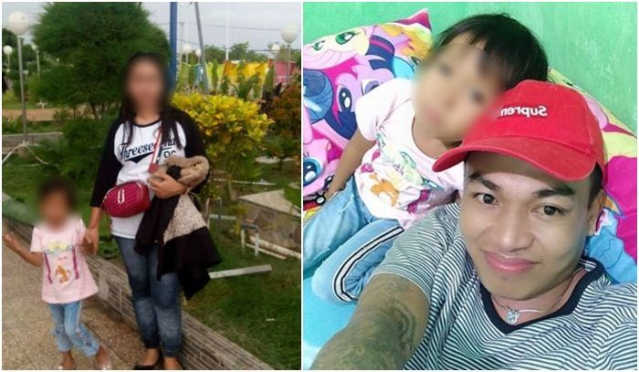 Potret Akbar Ampuh dengan anak dan istrinya