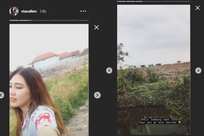 Via Vallen berkunjung ke rumah lamanya.