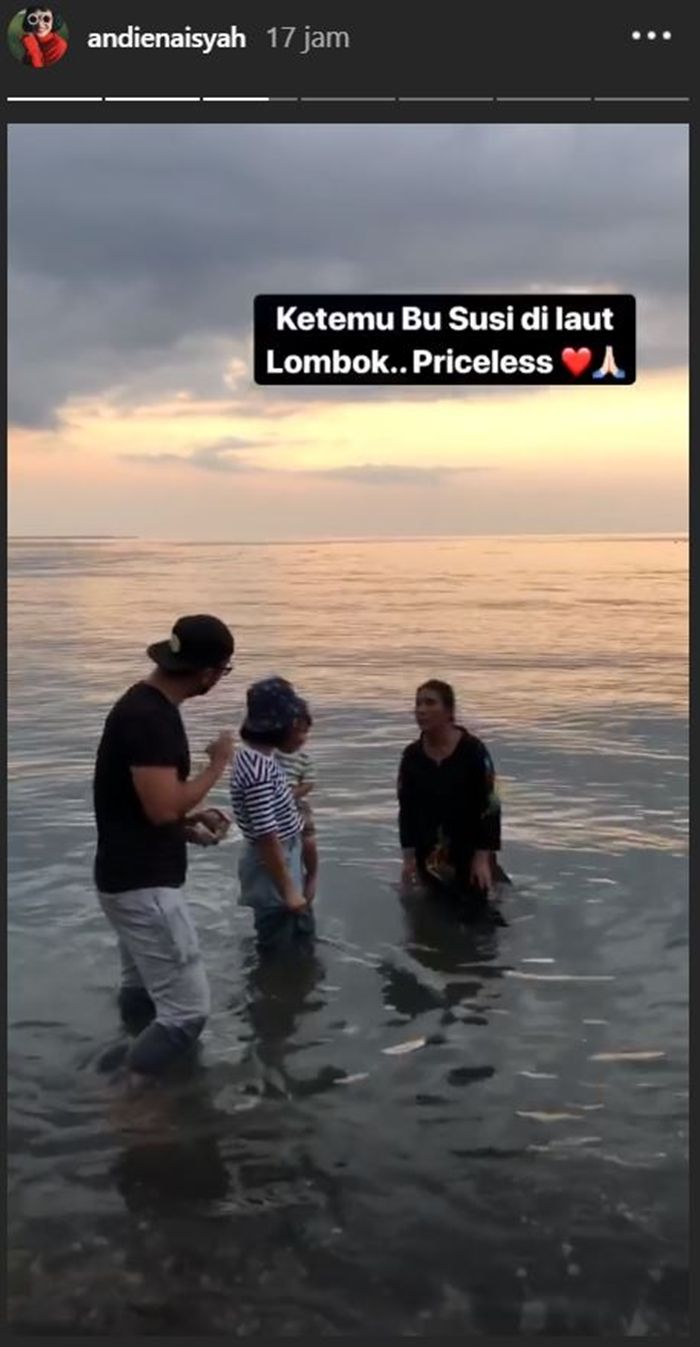 Postingan Andien saat berada di Lombok
