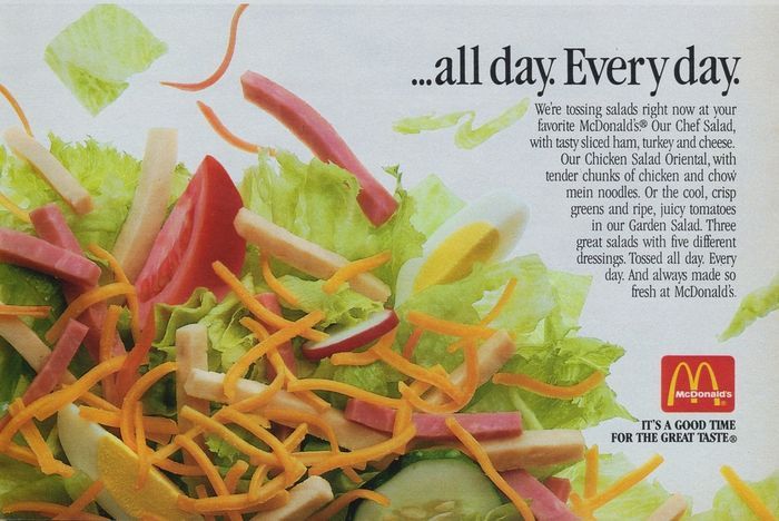 Menu salad McDonald's