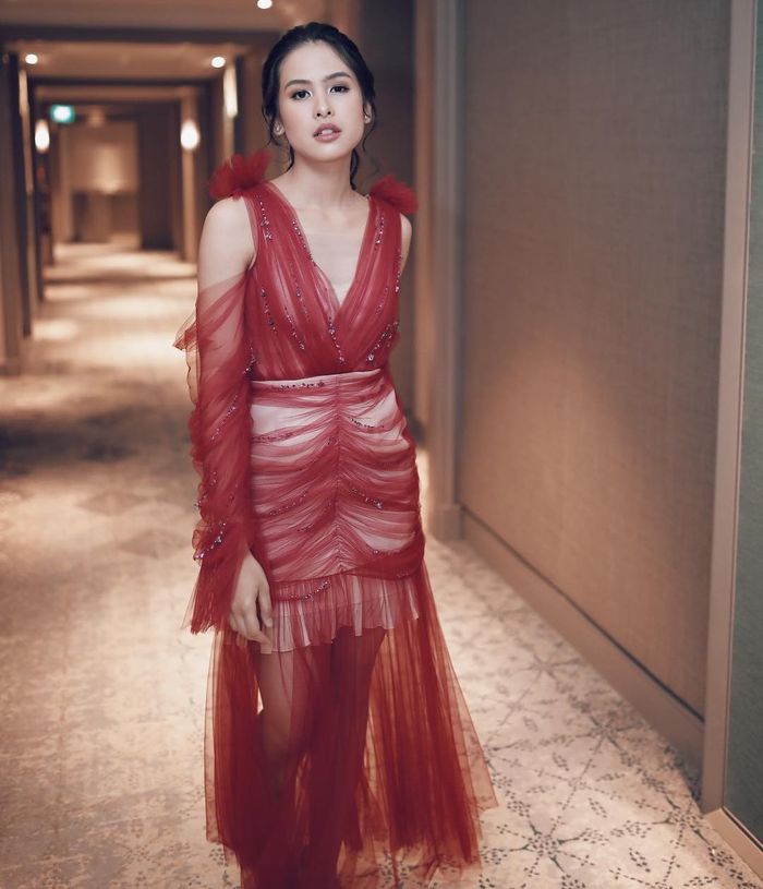 Cut out dress berbahan sheer