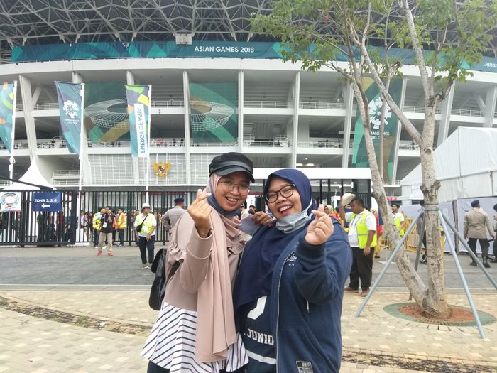 Puri dan Incha saat Grid.ID temui di kawasan Gelora Bung Karno, Senayan, Jakarta Pusat, Minggu (2/8/2018).