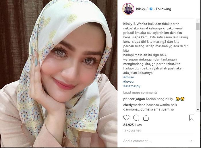Billy Syahputra unggah foto Hilda Vitria.