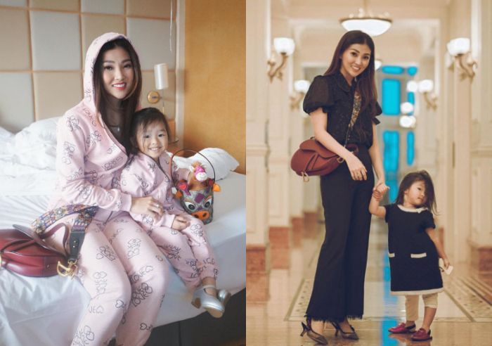 Tampilan kompak Sarwendah dan Thalia dengan jumpsuit dan outfit hitam