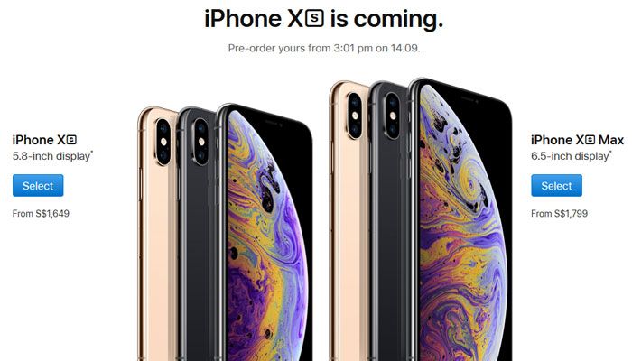 Pre-order di Singapura iPhone XS dan iPhone XS Max