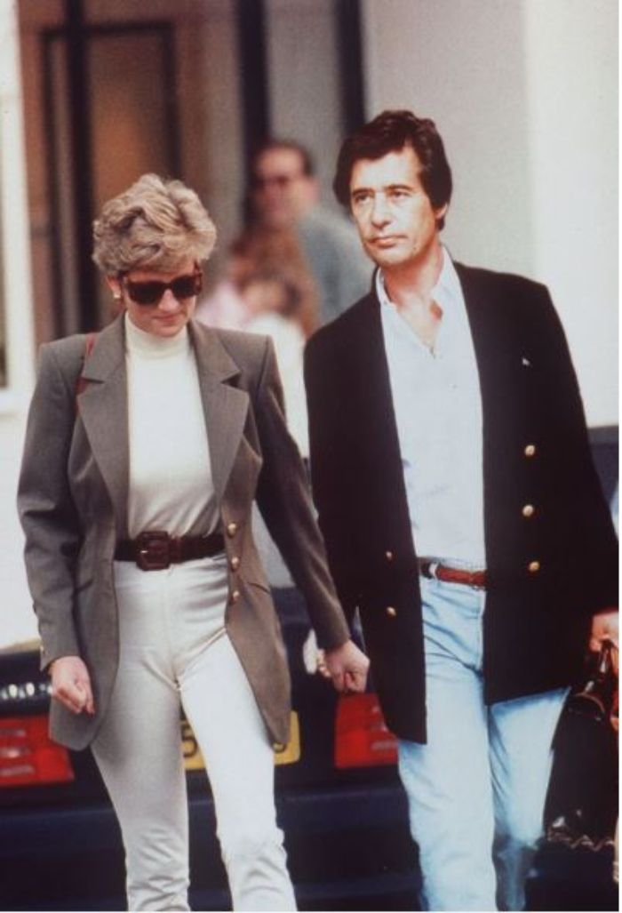 Putri Diana (kiri) dan Oliver Hoare (kanan) semasa menjalin hubungan