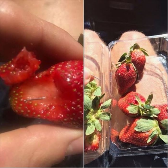 Ada jarum di dalam buah stroberi