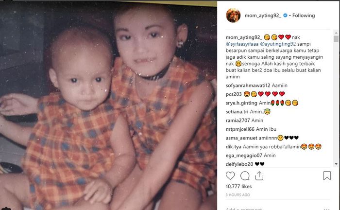 Ayu Ting Ting dan adiknya masa kecil